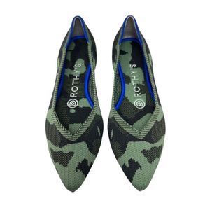 Rothy's Green Came Slip on Pointed Flats Size 6